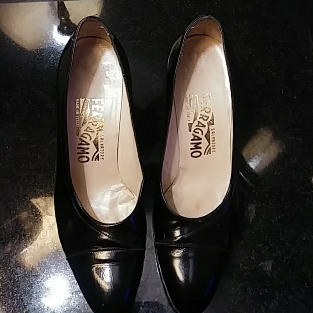 Black Ferragamo shoes